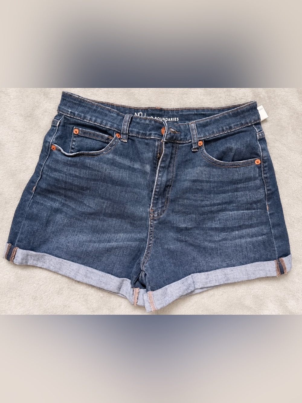 No Boundaries Curvy Mom Denim Jean Shorts, Size 13